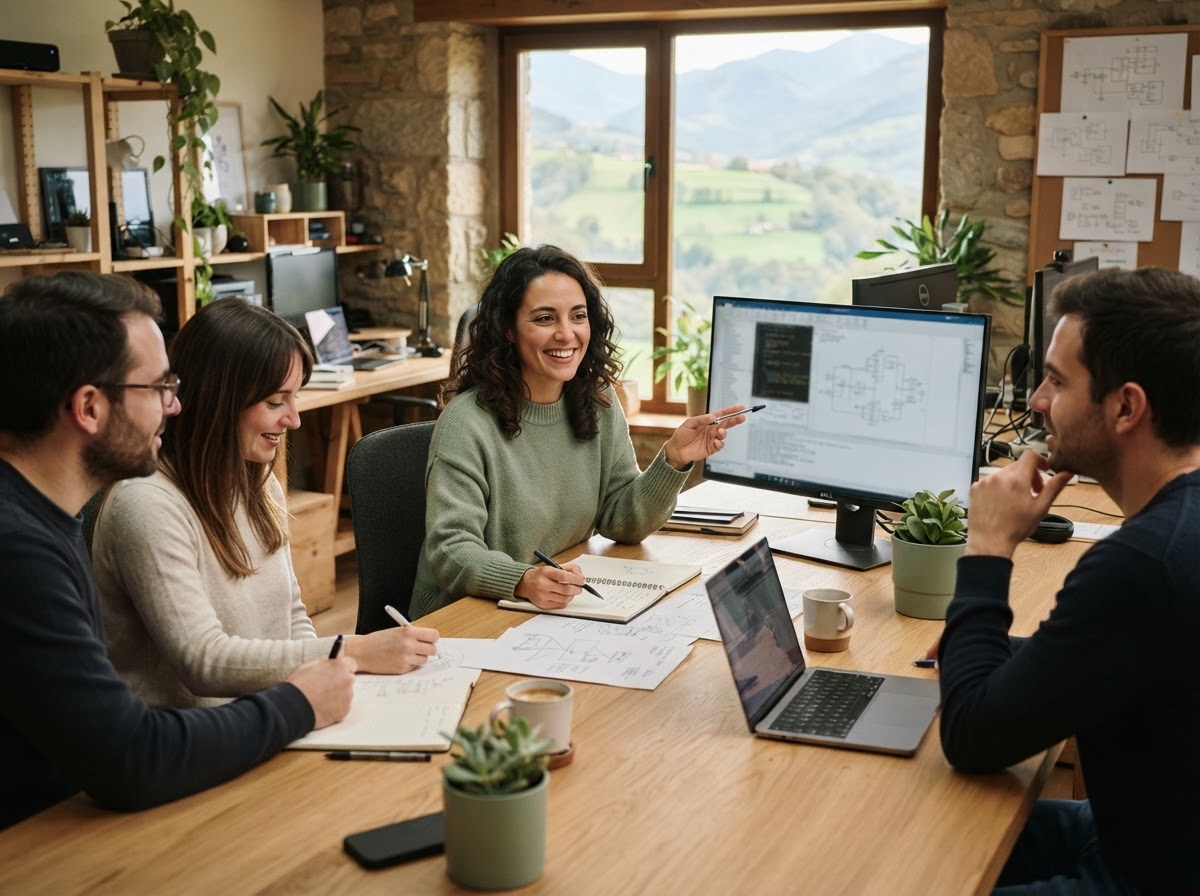Quilla Fondorio — equipo revisando modelos de análisis financiero